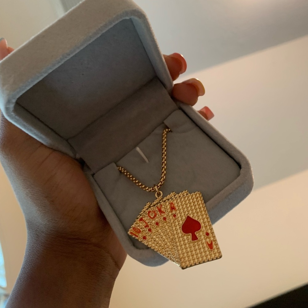 Gold Card necklace/chain